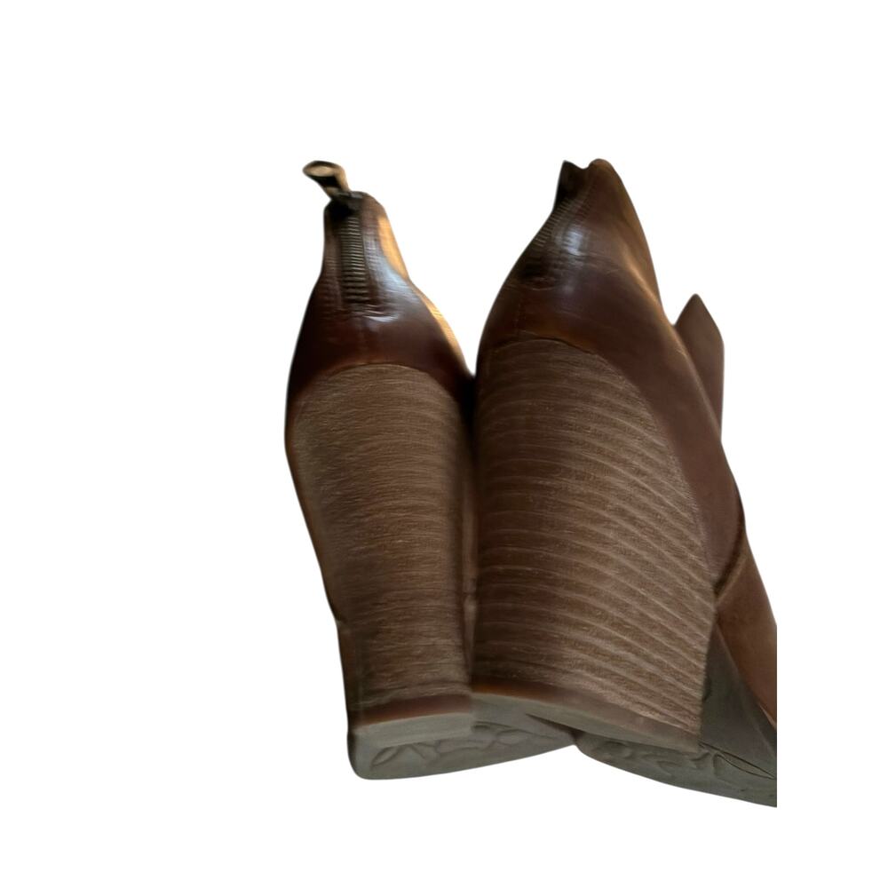 Brown Leather Ankle Boots - Picture 3 of 10